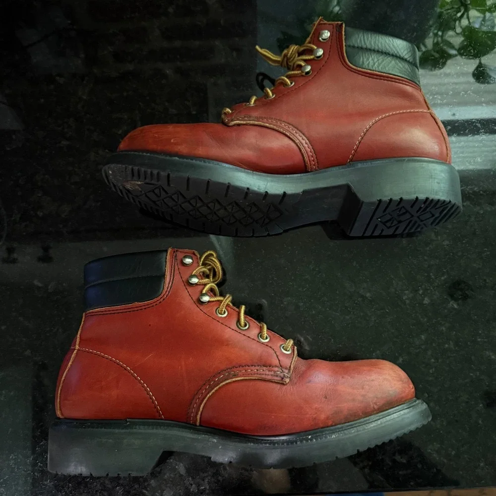 Red Wing 22051 Safety Toe Work Boots Men's 8D‎ Made USA ANSI Z41 PT91